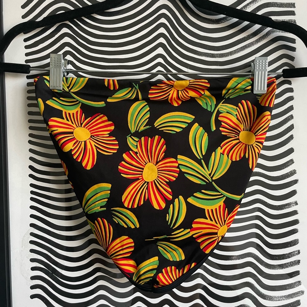 Solid & Striped handkerchief scarf bikini set